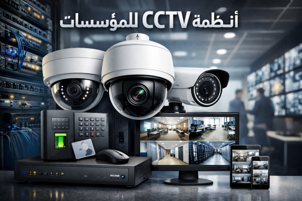 أنظمة CCTV للمؤسسات | مؤسسة درع للأمن والسلامة – حلول مراقبة ذكية ومعتمدة