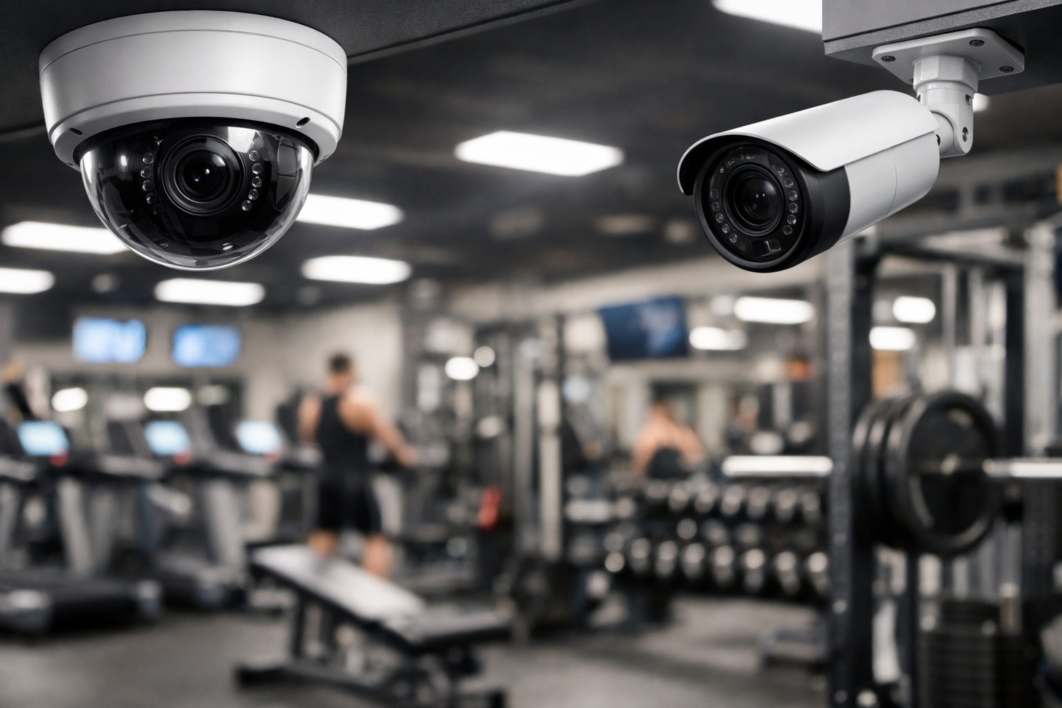 كاميرات مراقبة عالية الجودة للأندية والصالات الرياضية