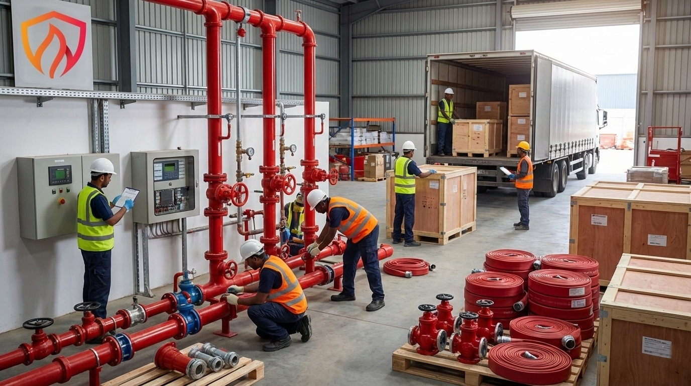 توريد وتركيب أنظمة مكافحة الحريق